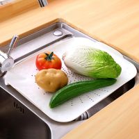 【CC】 Storage Trays Vegetables Fruit Cup to Drain Hot Cuisines 3-color Optional Sink  Utensils Basket Rack