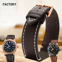 สายนาฬิกาหนังแท้คุณภาพสูงสำหรับ Holey Diving Series 65 Reengraved Aviation Certina Men Watchband Accessories