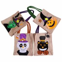 DFYER56halloween accessories ฮาโลวีน การ์ตูนแบบพกพาอุปกรณ์เครื่องประดับฟักทองเคล็ดลับหรือรักษาตกแต่งฮาโลวีนกระเป๋าของขวัญกระเป๋าทรงสี่เหลี่ยมมีหูหิ้วสะพายไหล่ถุงขนม