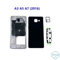 A5 A3ใหม่ A7 2016หลังฝาหลังปิดโทรศัพท์กรอบกลางด้านหน้าสำหรับ SAMSUNG Galaxy A310 A510 A710 A510FN ที่อยู่อาศัยเต็มรูปแบบ