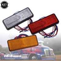 24LED Rectangle Motorcycle Reflector Tail Brake Turn Signal Light Lamp Car ATV LED Reflectors Truck Side Warning Lights