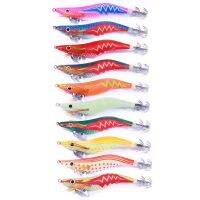 【hot】✶►◘ 10pcs/ bag Pesca Eging Squid Jig for Fishing 3.0 3.5 Wood Shrimp Hooks with Goods Set