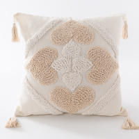 Nordic ins style Moroccan tufted pillowcase homestay light luxury embroidered cushion Cover Thickened Cotton Canvas Cushion Covers For Sofa Chair Home Car Hotel Decor