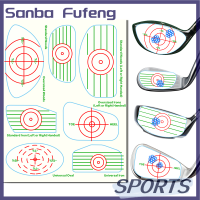 Sanba สติกเกอร์เทปฉลากอัดแรงกระแทกสำหรับไม้กอล์ฟไม้เหล็กไม้กอล์ฟไม้7in1อุปกรณ์ช่วยเหลือฝึกซ้อมกระดาษทดสอบ