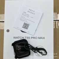 รุ่นยอดนิยม T55 PRO MAX บลูทูธนาฬิกามัลติฟังก์ชั่นอัจฉริยะอัตราการเต้นของหัวใจ W26PROMAX พร้อมหูฟัง hot