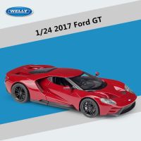 ของเล่นโลหะหล่อโมเดลรถยนต์สปอร์ตโลหะผสม2017แบบ1:24 Ford GT โมเดลรถยนต์ของขวัญของเล่นเด็กคอลเลกชันจำลองขั้นสูง