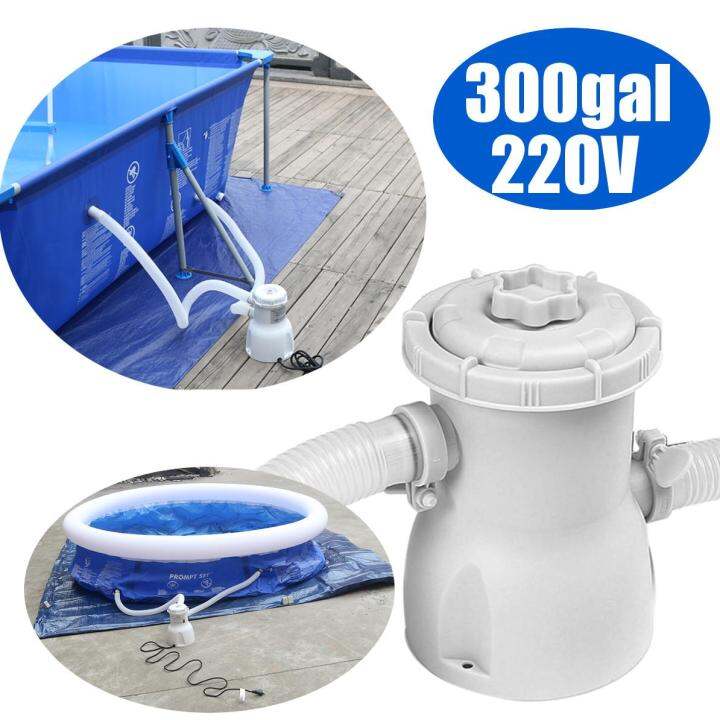 300 GPH Pump Swimming Pool Hygienic Circulating System with 2 Hose ...