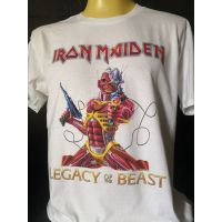 เสื้อวงนำเข้า Iron Maiden Legacy of the Beast Heavy Metal Kiss Lisa Blackpink Style Vitage T-Shirt Gildan