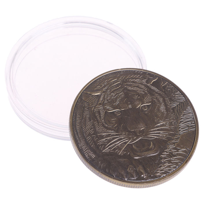 1pcs-dragon-tiger-bronze-coin-bronze-plated-40mm-collectible-coins