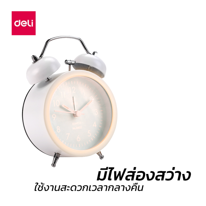 nusign-นาฬิกาปลุกเสียงกระดิ่ง-นาฬิกาปลุกหัวเตียง-นาฬิกาปลุกเสียงดัง-นาฬิกาปลุก-หน้าปัดสีพาสเทล-ดีไซน์คลาสิค-ใช้ถ่าน-aa-1ก้อน