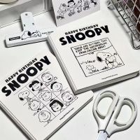 สมุดโน้ตไดอารี่ ทรงสี่เหลี่ยม ลายการ์ตูน Snoopy แบบหนา สําหรับนักเรียน