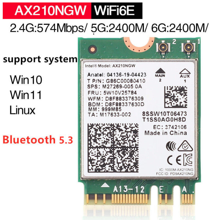 [ Philippines Stock ] Intel AX210 Wifi 6 Wireless Network Card 5G ...