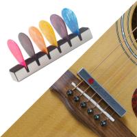 Guitar Mute Lower Volume Rust-proof Guitar Muffler Anti-break 6-Slots Guitar Muter with 6 Guitar Picks Guitar Silencer Guitar Bass Accessories