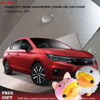 Caraccessories1 ผ้าคลุมรถ ผ้าคลุมรถยนต์ All New Honda City Sedan 2020 (Shark Fin) ตรงรุ่น100% คลุมพอดีกับตัวรถ ไม่ติดสีรถ ไม่ทำให้เกิดรอยขนแมว มีช่องเสาอากาศ