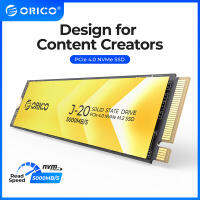 M.2 ORICO SSD NVMe PCIe 4.0 NVMe โซลิดสเตทไดรฟ์ภายใน X4 Gen4 M.2 M คีย์ M 2280มม. การออกแบบการระบายความร้อน SSD สำหรับโปรแกรมตัดต่อวิดีโอ