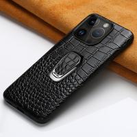 Genuine Leather Phone Case for iPhone 13 14 Pro Max 14Pro 12 Mini 11 12 Pro Max X XS max XR 6 6s 7 8 plus SE 2020 Bracket Cover