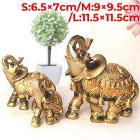 【❖New Hot❖】 yi6067 Lucky Gold ไม้รูปปั้นช้างประติมากรรมความมั่งคั่ง Figurine หินธรรมชาติแกะสลักของตกแต่งโต๊ะในบ้าน