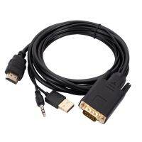 สายเคเบิลที่รองรับ VGA เป็น HDMI สำหรับจอภาพโปรเจ็กเตอร์สายแปลงวิดีโอ HDTV 6ฟุต/1.8เมตร Active Video Converter