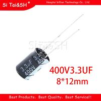 20PCS Higt quality 400V3.3UF 8*12mm 3.3UF 400V 8*12 Electrolytic capacitor