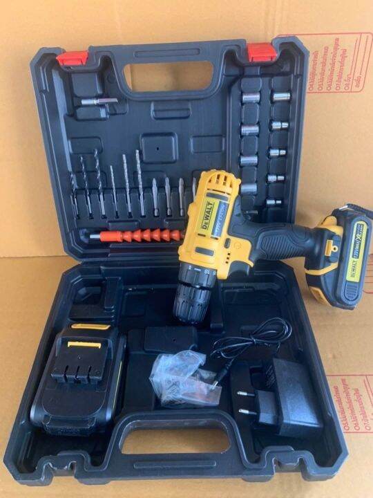 สว่านไร้สาย-dewalt-2-ระบบ-ธรรมดา-เจาะโลหะ-เจาะไม้-แรงดันไฟฟ้า-แบตเตอรี่-18-โวลต์