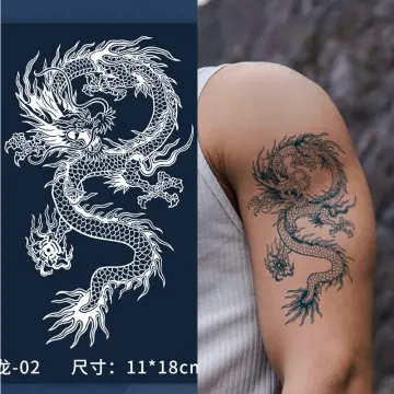 Buy Supperb® Temporary Tattoos - Dragon in the Flowers & Clouds (Set of 2)  Online at Lowest Price Ever in India | Check Reviews & Ratings - Shop The  World