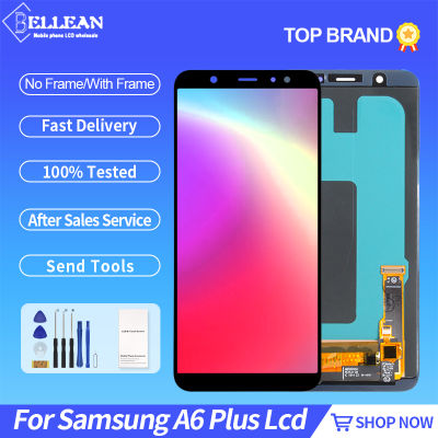 6.0นิ้ว A6 2018จอแสดงผลสำหรับ Samsung Galaxy A6 PLUS LCD Touch Screen Digitizer A605ประกอบกับเครื่องมือจัดส่งฟรี