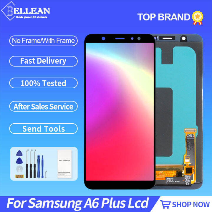 6-0นิ้ว-a6-2018จอแสดงผลสำหรับ-samsung-galaxy-a6-plus-lcd-touch-screen-digitizer-a605ประกอบกับเครื่องมือจัดส่งฟรี