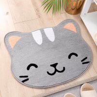 Flocked Cartoon Animal Cat Dog Shape Entrance Rug Home Bedroom Door Bathroom Floor Mat