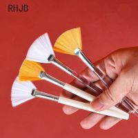 RHJB 3Pcs Beginner Set Fan Handle Brushes Portable Soft Brushes Manicure Brush Acrylic UV Gel Nail Art Drawing Tools for Girls Artist Brushes Tools