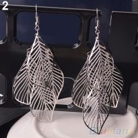 Womens Retro Baroque Style Cluster Hollow Leaves Tassels Hook Dangle Earrings