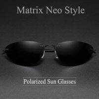 2021 The Matrix Agent Smith Style Polarized Sunglasses Rivets Men Driving titanium Neo Style polygon Sun Glasses for Men