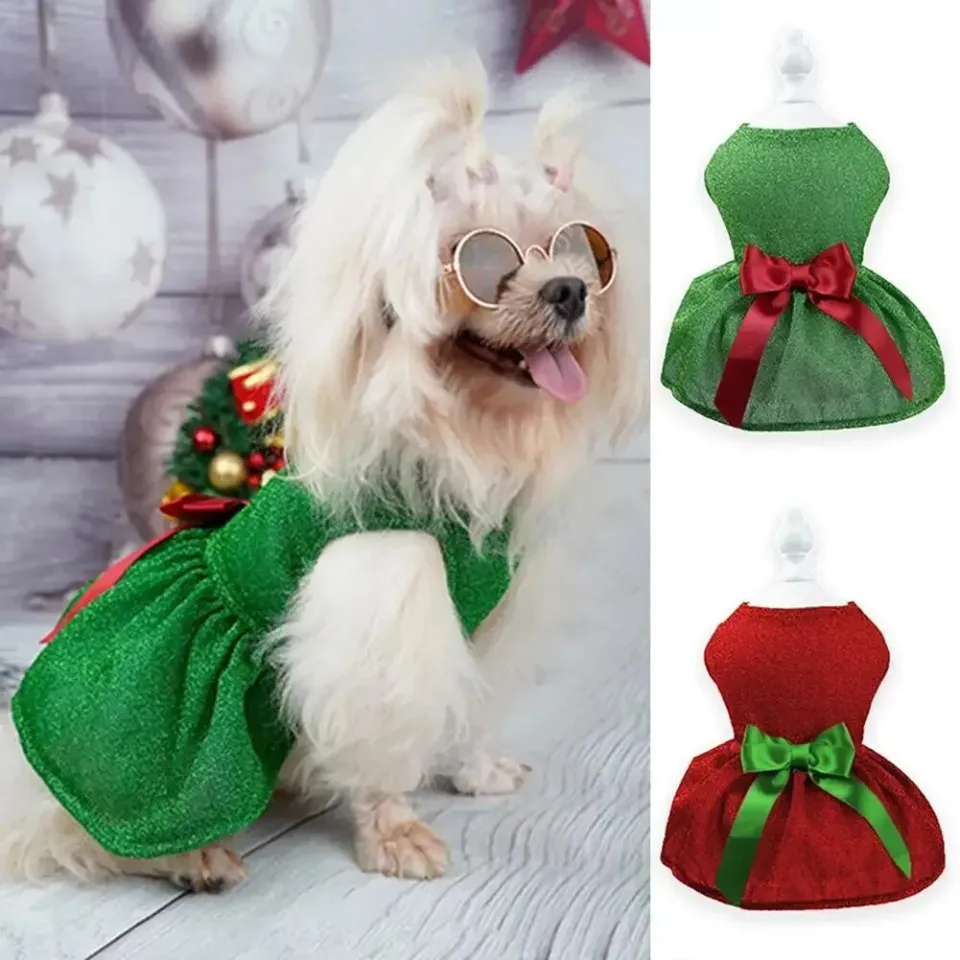 Christmas dresses outlet for small dogs