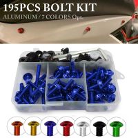 195PCS/Set CNC Alloy M6 M5 Fairing Bolts Kit Bodywork Screws Nut For YAMAHA YZF R1 R1M R15 R25 R3 R6 R125 R15 R25 MT03 MT07 MT09 Nails  Screws Fastene