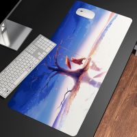 XXL Anime Girl Beautiful Landscape Pattern Large Gaming Desk Pad Anime Mouse HD Print Computer Gamer Locking Edge Mouse Mats