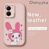 เคส Chenyyka สำหรับ VIVO Y16 Y35 5G Y56 5G ลายการ์ตูนน่ารักเมโลดี้ดีไซน์ใหม่บางนุ่มหนังซิลิกาเคสโทรศัพท์เจลฝาปิดเลนส์เต็มเคสกันกระแทกกล้องกันกระแทก