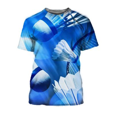 Men/women Cool Funny Round Neck Tops Fashion Shirts Fashion New Sports Badminton 3d Printed T Shirt