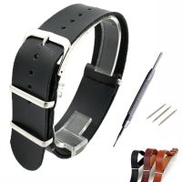 peroyeh 18mm 20mm 22mm Leather Watch Band For ZULU Straps Upscale Black Brown green men Strap