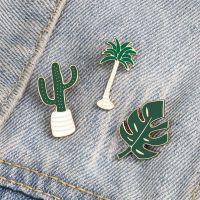 【CW】 Monstera Potted Enamel Pins Cactus Custom Cartoon Lapel Brooch Jacket Badge Accessories Jewelry