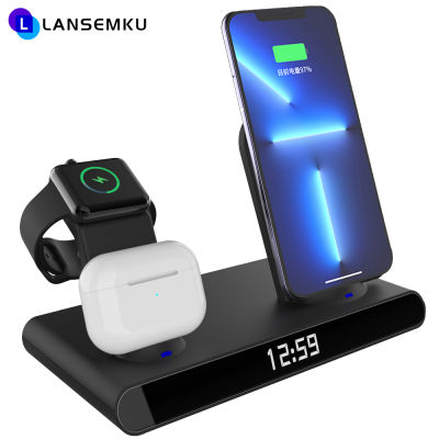 3 in 1 Wireless Charger for 13 12 11 XS Mini Pro Max Qi Fast Charging Dock Station Wireless Chargers Stand