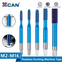 XCAN Fluteless Forming Machine Taps M2-M16 Metric Machine Plug Tap Extrusion Taps HSS Thread Screw Tap Drill