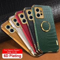 เคสโทรศัพท์ครอบคลุมเต็มสำหรับ Xiaomi Redmi 12 4 5G 12C 4G M6 Poco Pro แฟชั่นลายจระเข้ไฟฟ้าเคสโทรศัพท์กรอบเคสป้องกันเต็มรูปแบบ