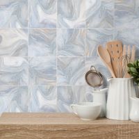 Funlife® Copper Metallic Plant Marble Wall Sticker Peel Stick Decorative Tile Sticker for Bathroom Kitchen Backsplash Floor