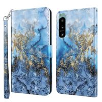 สำหรับ Sony Xperia 5 IV 3D ลายภาพวาด TPU + เคสโทรศัพท์ PU (ลดราคา)