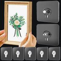 10PCS Adhesive Wall Hooks Painting Poster Photo Frame Hangers Multi-Purpose Punch Free Screw Hook Bathroom Keys Towel Holders