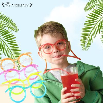【YF】№  Soft Plastic for Kids Birthday Fun Glasses Drinking Children Baby Gifts