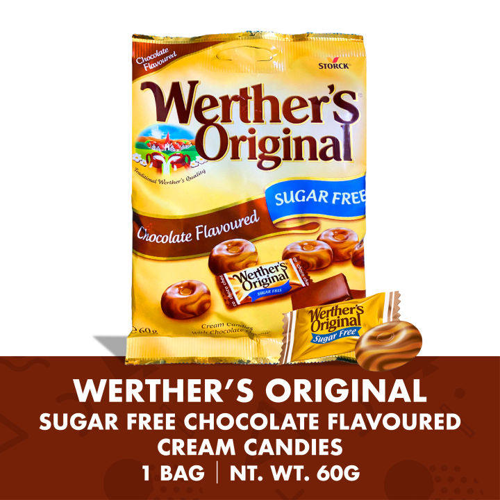 Werthers Original - Sugar-Free Chocolate Flavoured Cream Candies || 60g ...