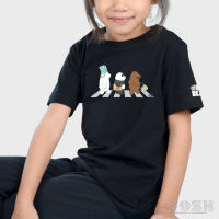 DOSH KIDS UNISEX T-SHIRTS WE BARE BEARS เสื้อยืดคอกลม แขนสั้น เด็กชาย-เด็กหญิง PWBBBT5001-BL