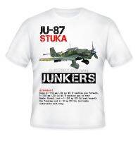 เสื้อยืดคอตตอนสีขาว [High-end clothing} Junkers Ju 87 Stuka Wwii เสื้อยืด2019แฟชั่นชายแบรนด์ท็อปส์