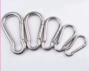 Set of 6 Carabiner Spring Snap Link Hook – 80mm 3.1”