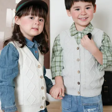 Boys sleeveless cheap cardigan